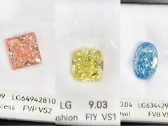 HPHT Pink Blue Yellow  Rough CVD Lab Grown Diamond Color Diamond Substrate